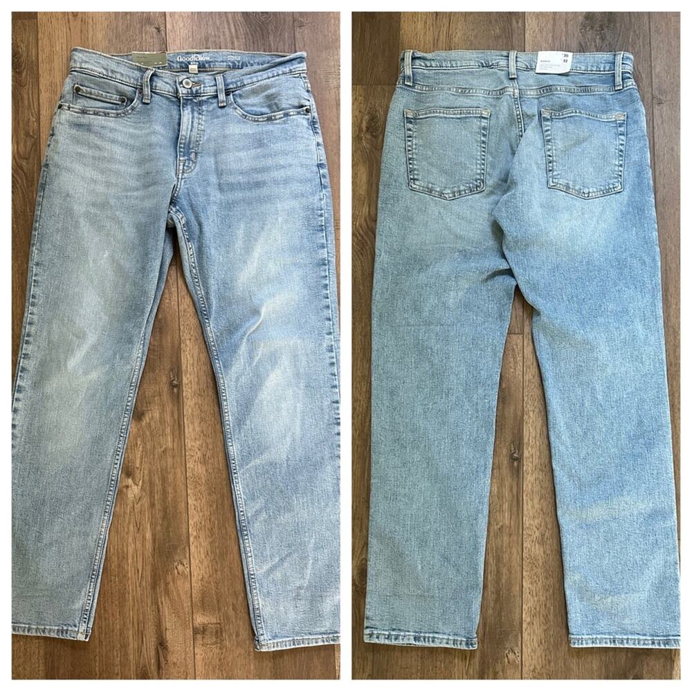 NEW!! Goodfellow Men's Light Blue Jeans, Athletic Total Flex Jeans,‎ 30 x 32